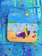 Beach Kombi Purple Coaster