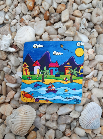 Beach Town with Kite Coaster