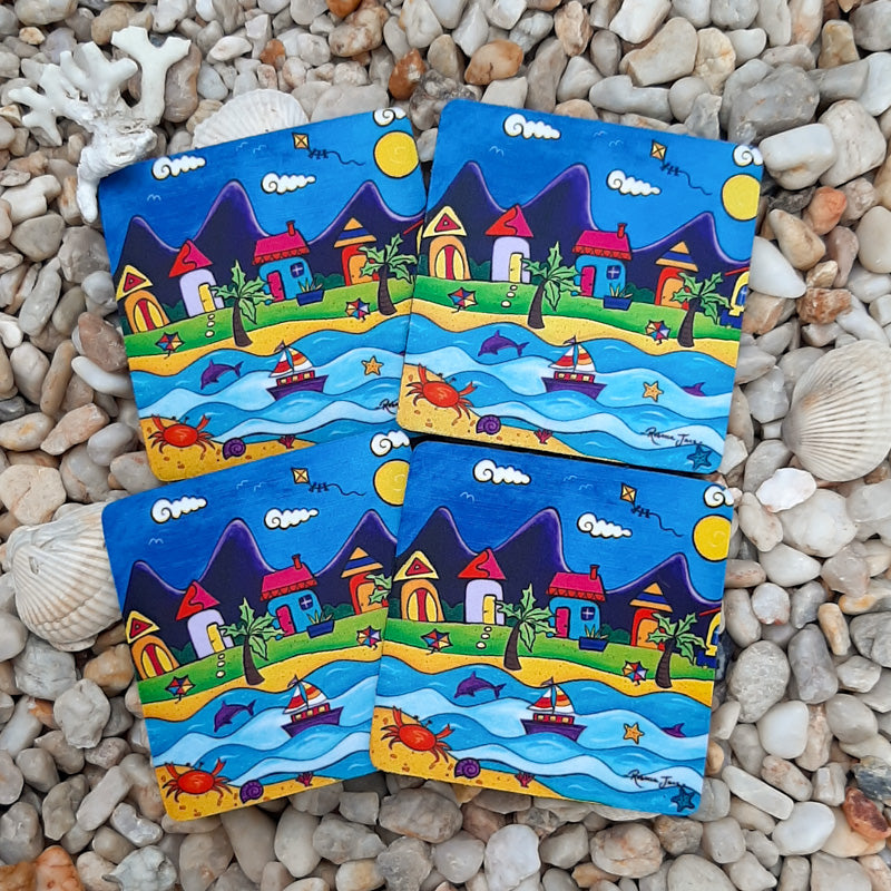 Beach Town with Kite Coaster