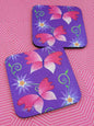 Boho Butterflies Magenta Coaster