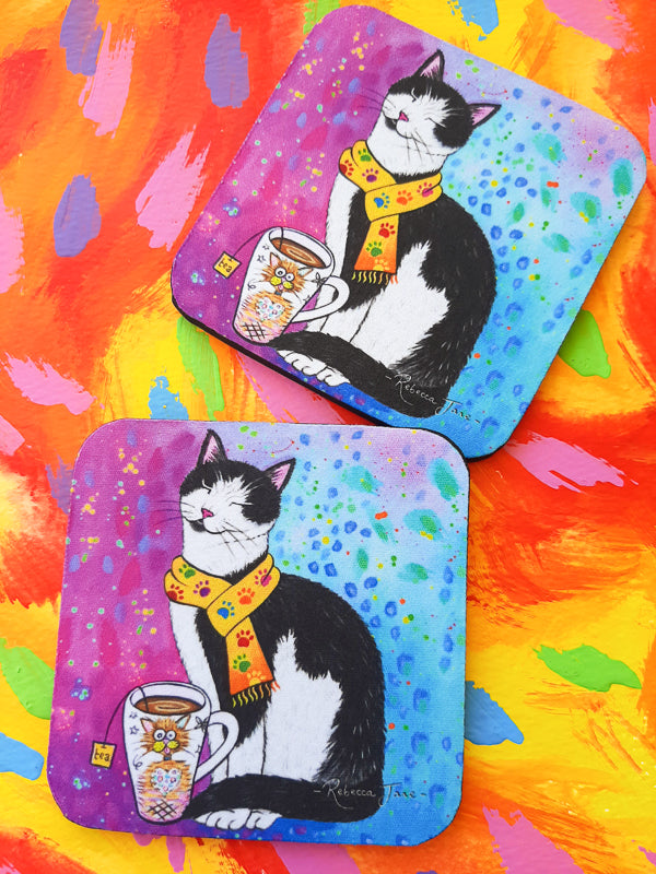 Cosy Cat Cuppa Coaster