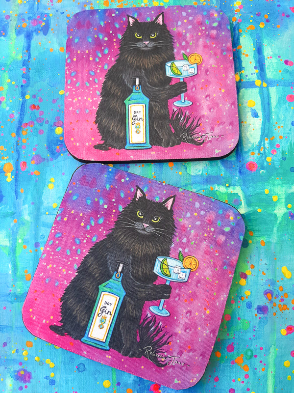 Grinnin' with Gin Coaster