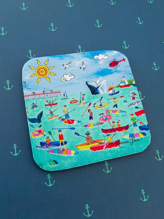 Paddle out for Whales Coaster