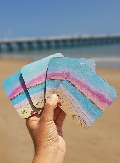 Pastel Pier Coaster