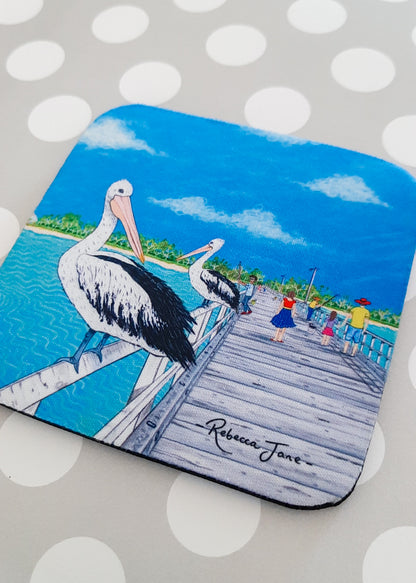 Pelicans on the Pier Coaster