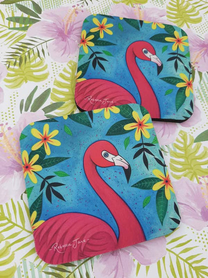 Pink Flamingo Coaster