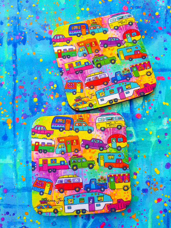 Rainbow Road Trip Coaster