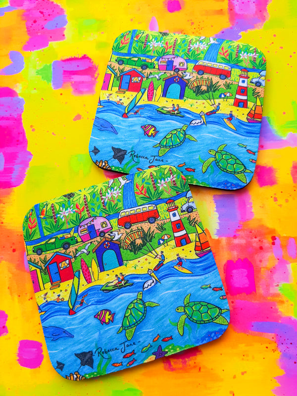 Summer Holiday Beach Coaster