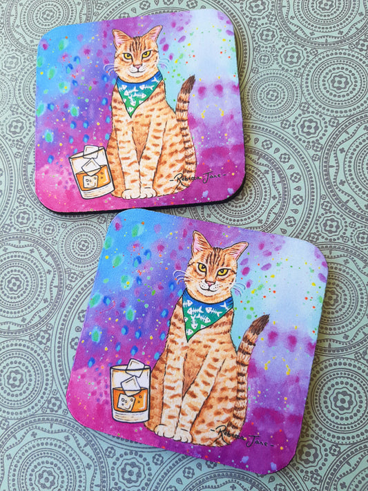 Whiskey Whiskers Coaster
