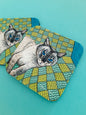 Zak the Cat Green Coaster