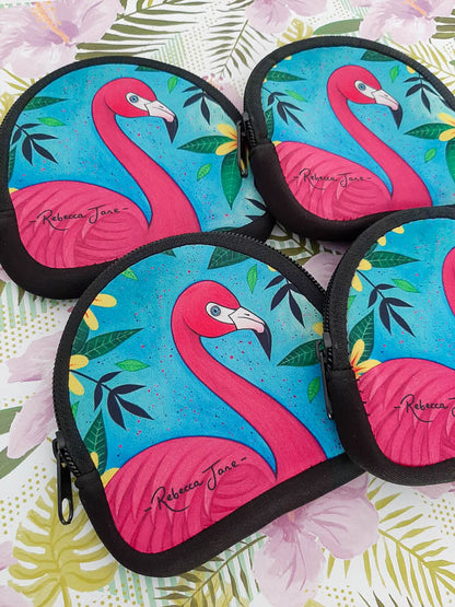 Pink Flamingo Coin Pouch