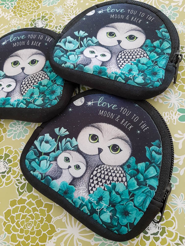 Owls in Poppies Mint Coin Pouch