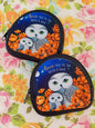 Owls in Poppies Orange Coin Pouch