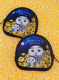 Owls in Poppies Yellow Coin Pouch