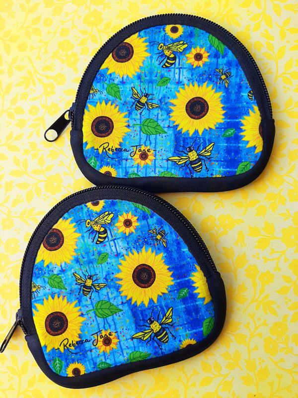 Sunflowers n Bees Coin Pouch