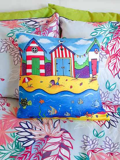 Beach Huts Cushion Cover