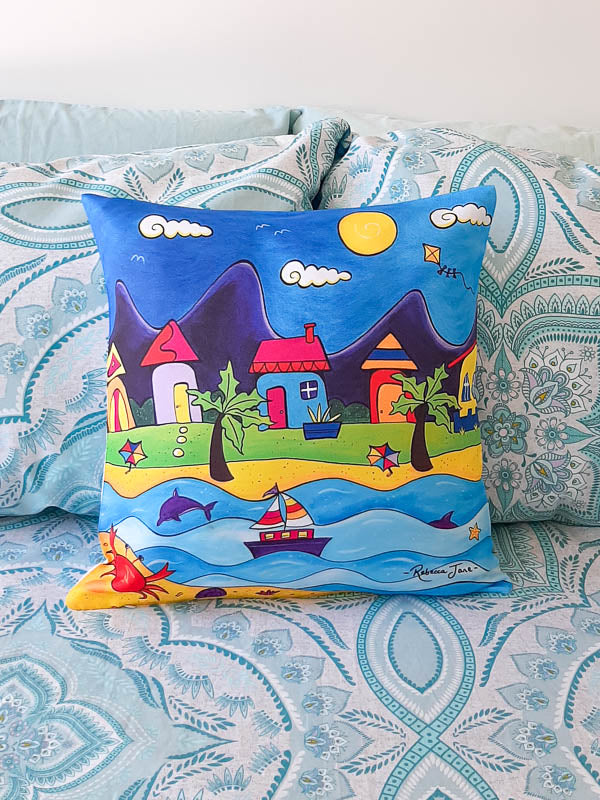 Beach Town Cushion Cover