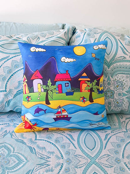 Beach Town Cushion Cover