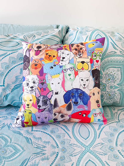 Dashing Dogs Cushion Cover