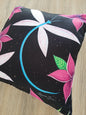 Dragonflies & Frangipanis Black Cushion Cover