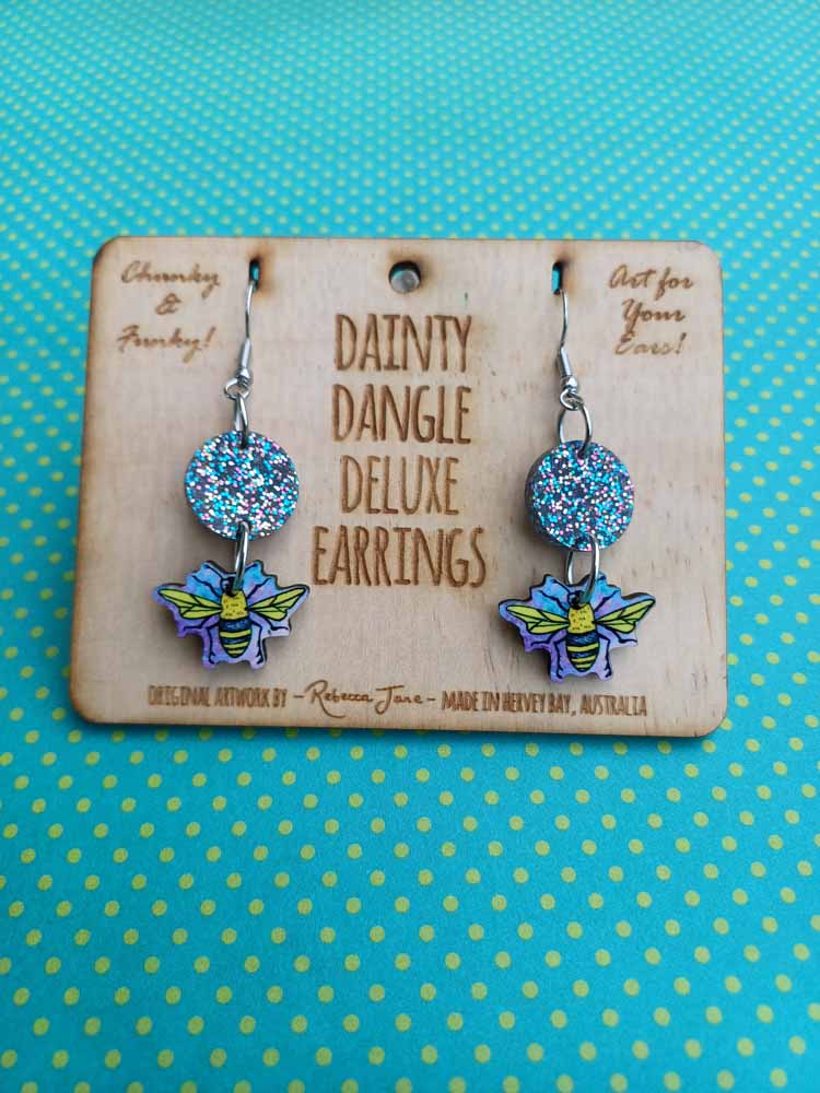 Bee Dainty Dangle Deluxe Earrings