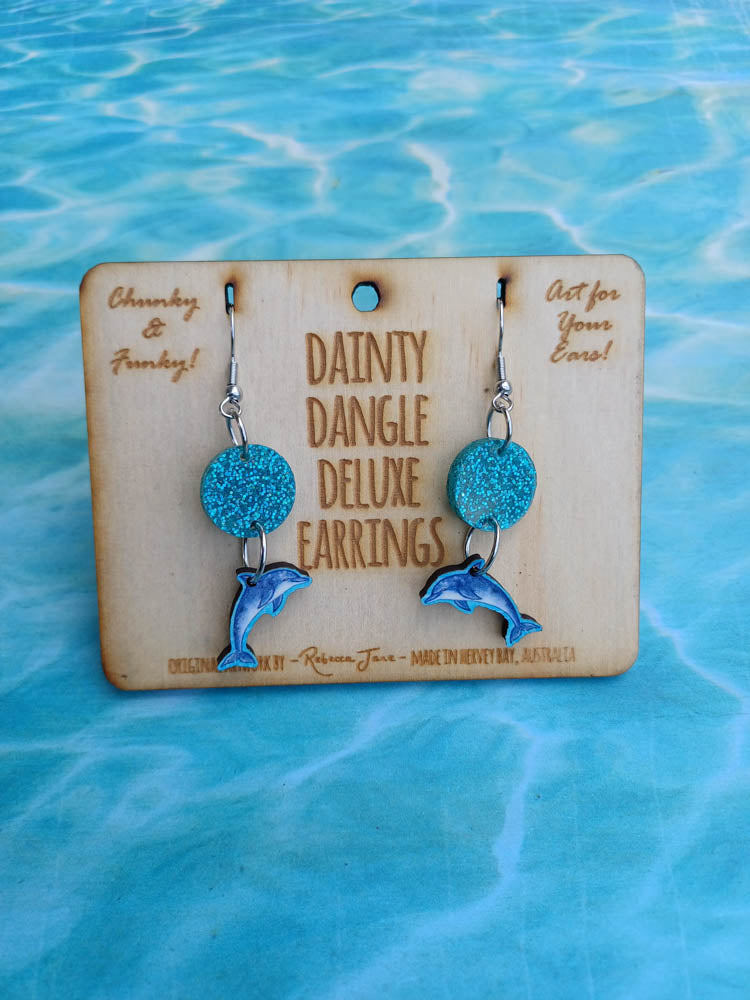 Dolphin Dainty Dangle Deluxe Earrings