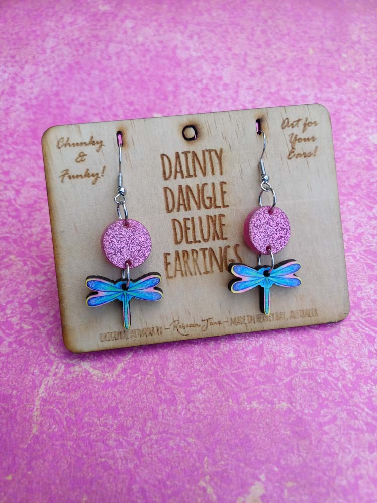Dragonfly Dainty Dangle Deluxe Earrings