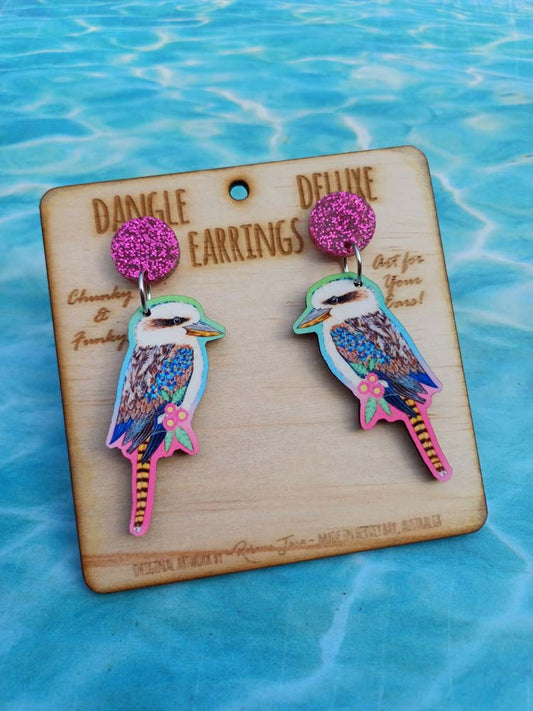 Kookaburra Dangle Deluxe Earrings