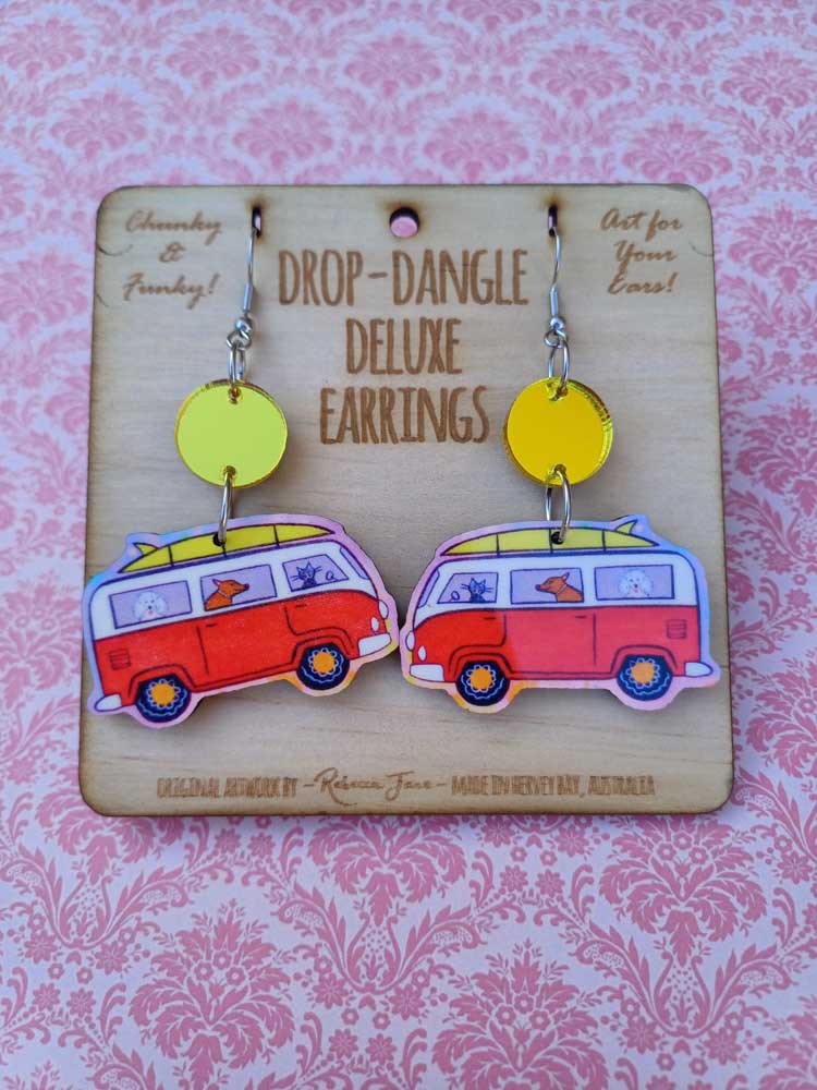Pet Kombi Drop Dangle Deluxe Earrings