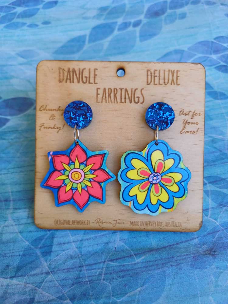 Summer Flowers Dangle Deluxe Earrings