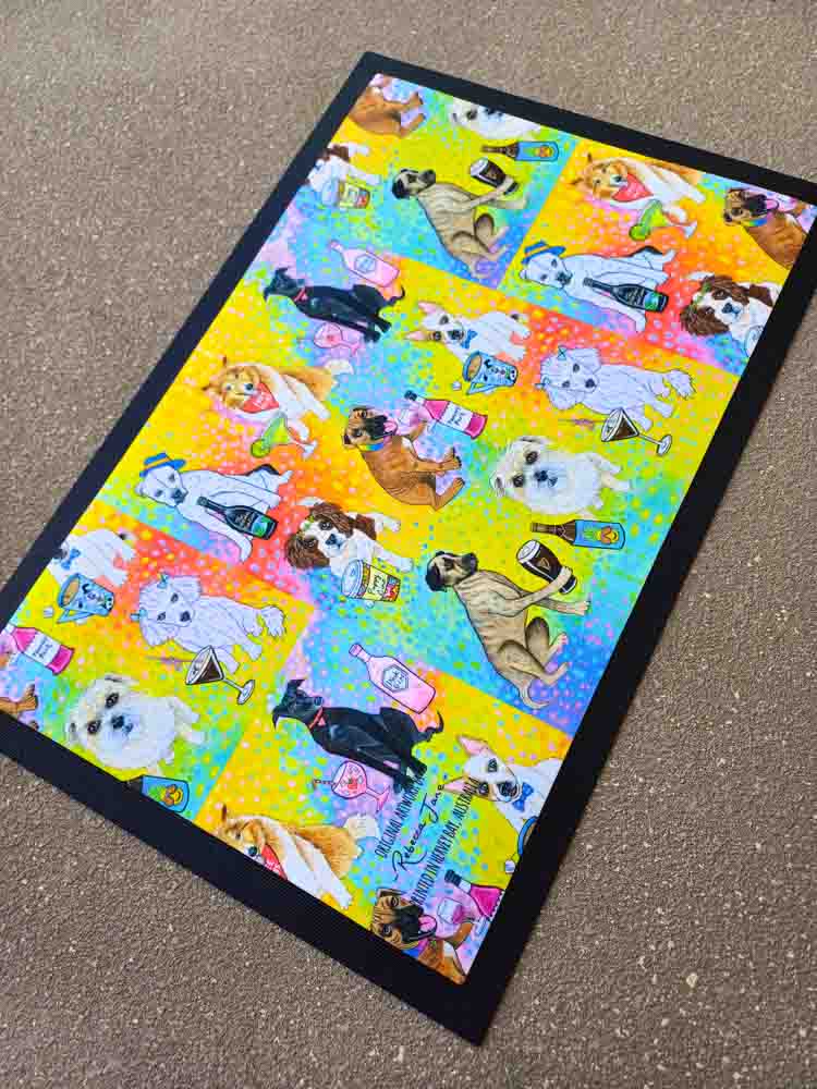 Party Pups Door Mat