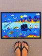 Whale Town Door Mat
