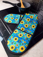 Sunflowers n Bees Double Oven Mitt