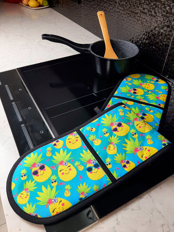 Sweet Pineapples Double Oven Mitt