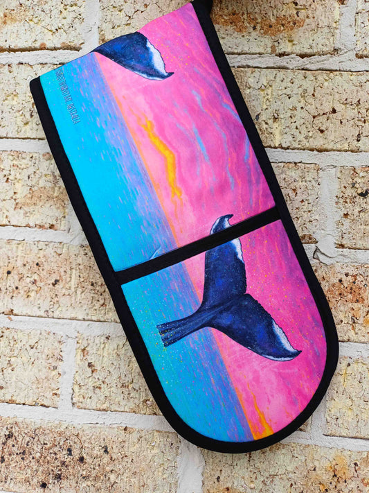 Whale Confetti Double Oven Mitt