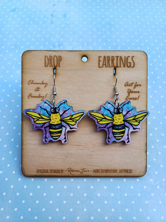 Bee Drop Earrings