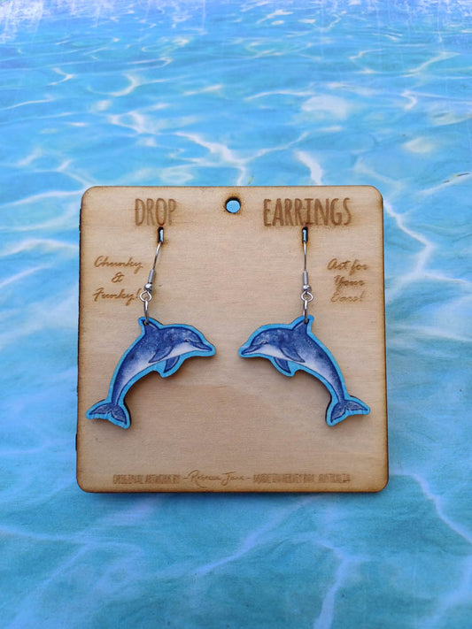 Dolphin Drop Earrings