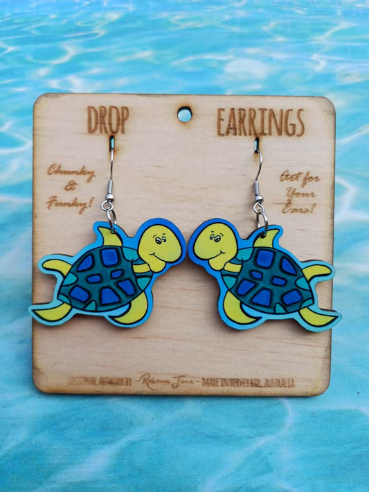 Happy Turtle Drop Earrings