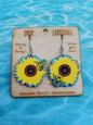 Sunflowers n Bees Drop Earrings