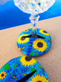 Sunflowers n Bees Glass Slipper