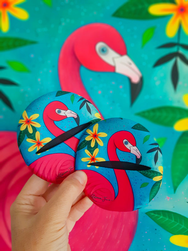 Pink Flamingo Glass Slipper