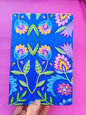 Folky Flowers Blue Journal