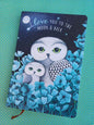 Owls in Poppies Mint Journal