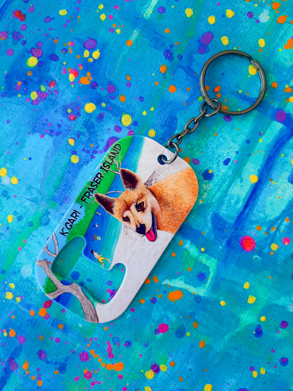 Lake McKenzie Keyring Bottle Opener
