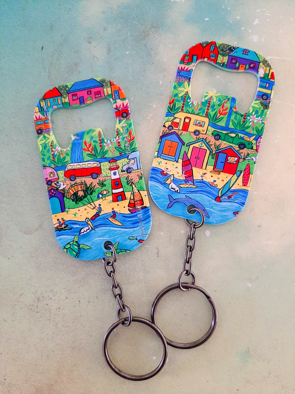 Summer Holiday Keyring Bottle Opener
