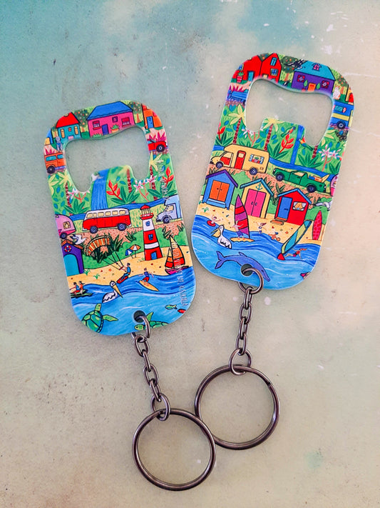 Summer Holiday Keyring Bottle Opener