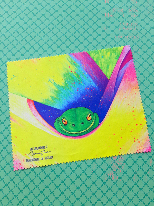 Friendly Frog Vibes Lens Cloth