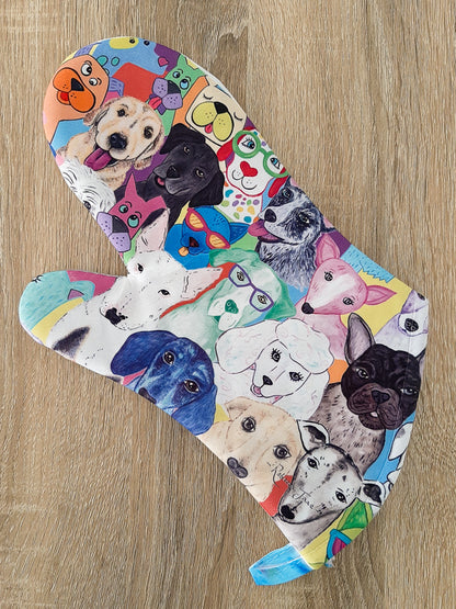 Dashing Dogs Oven Mitt