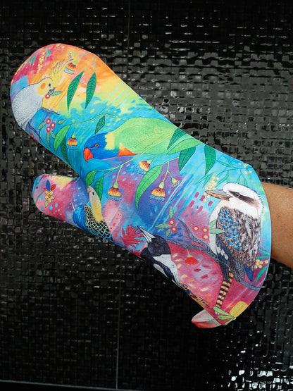 Springtime Birds & Blooms Oven Mitt