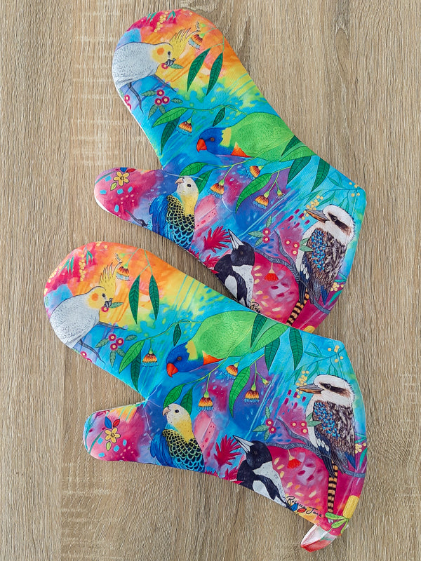 Springtime Birds & Blooms Oven Mitt